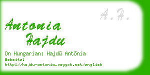 antonia hajdu business card